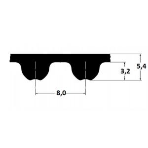 Timing belt Omega 1256 8M 30mm