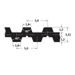 Timing belt Alpha D DT5/750 25mm